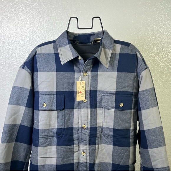 RedHead Men’s Sherpa-Lined Plaid Long-Sleeve Shirt Size L - Picture 2 of 8